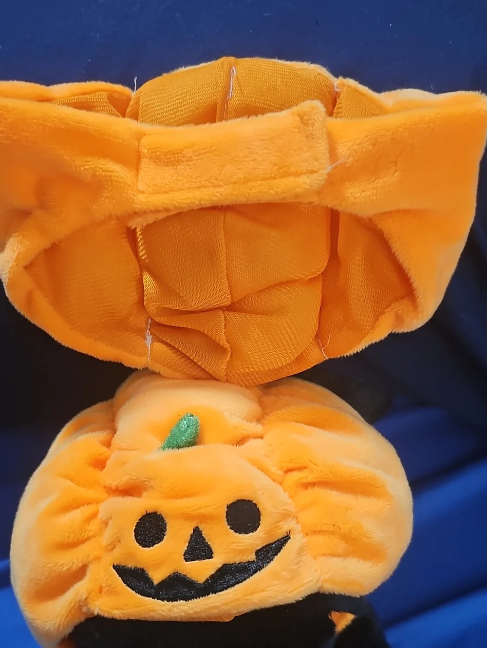 Pumpkin Plush Dog Costume Hat -Set Of 2
